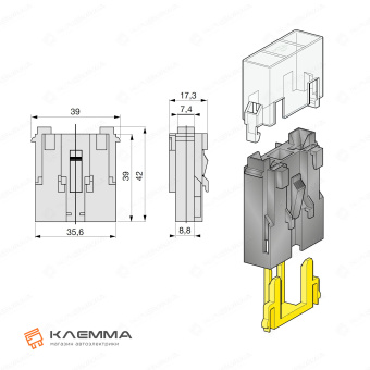 Корпус держателя предохранителя MAXIVAL наборного (MTA). 0100390_20