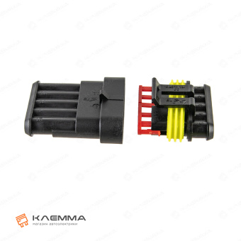 Корпус разъема 5-контактного SUPERSEAL 1.5 мама (MTA). 4423700_04