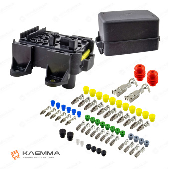 Блок для 6 предохранителей MINI, 1 MAXI, 1 реле MINI и 3 MICRO (MTA). 0101569_KIT_04