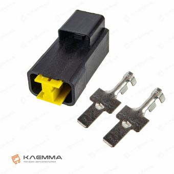 Разъем 2-контактный POWER папа (MTA) сечение 2.5-4.0 мм2. 4440400_KIT.21_04