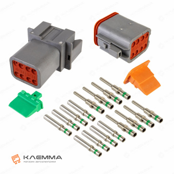 Разъем вп 8-контактный DT (Deutsch) 1.0-2.0 мм2. DT06-8_KIT.42_02