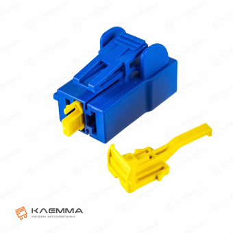 Корпус разъема 2-контактного POWER мама (MTA) синий без замков. 4540315_05