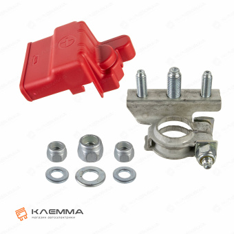 Клемма АКБ с винтами М686 «плюс» (MTA) с крышкой. 1507701_KIT_03