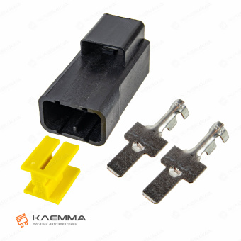 Разъем 2-контактный POWER папа (MTA) сечение 2.5-4.0 мм2. 4440400_KIT.21_03