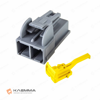 Корпус разъема 2-контактного POWER мама (MTA) серый без замков. 4540345_06