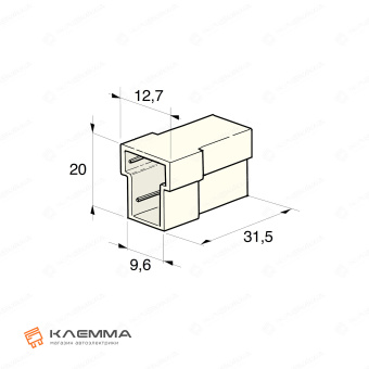 Разъем 2-контактный MULTIPLE 6.3 Т-образный папа (MTA). 4410190_KIT_20