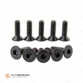 Винт М6х20 с потайной головкой вн.шестигранник (DIN 7991) нерж.сталь (A2) черный