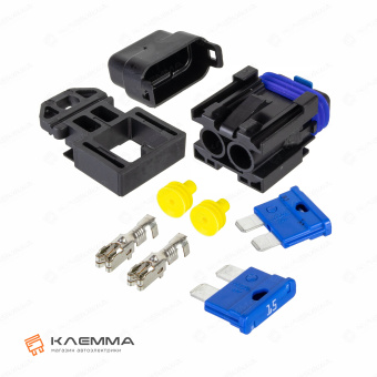 Держатель предохранителя UNIVAL 15А (MTA) с кронштейном и предохранителями. 0301315_KIT.2_03