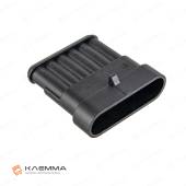 Корпус разъема влагозащищенного 6-контактного SUPERSEAL 1.5 "папа" (TE)