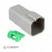 Корпус разъема DT 6-контактного с защелкой W6P "папа" (Deutsch)