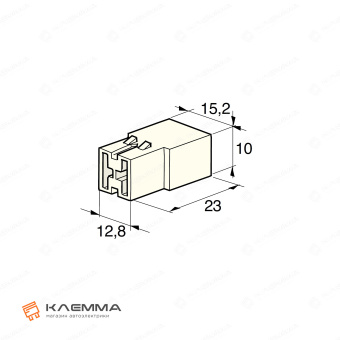 Корпус разъема 2-контактного MULTIPLE 6.3 мама (MTA). 4410180_20