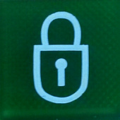 Пиктограмма функция "Central locking system", цвет зеленый