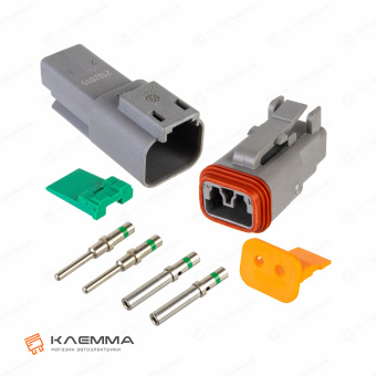 Разъем вп 2-контактный DT (Deutsch) 1.0-2.0 мм2. DT06-2_KIT.42_01