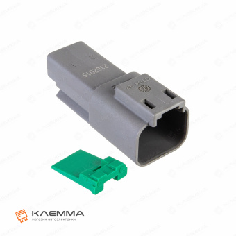 Корпус разъема DT 2-контактного с защелкой W2P папа (Deutsch). DT04-2P+W2P_01