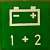 Пиктограмма "Auxiliary battery" (Hella) цвет зеленый