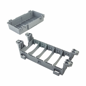 Рамка под модули 5-секционная с защелками с крышкой (MTA) комплект. 0301706_KIT_03
