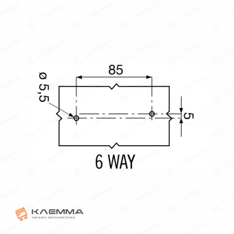 Блок монтажный 6 предохранителей UNIVAL боковой вывод (MTA). 0100600_20