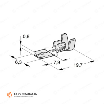 Клемма низ FASTON M630 (MTA) 1.0-2.5 мм2. 1101412_20