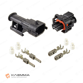 Разъем 2-контактный мама-папа (Bosch) сечение 1.5-2.5 мм2. 1 928 403 874_KIT.42_03