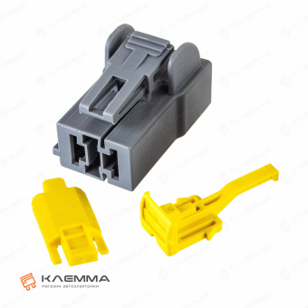 Корпус разъема 2-контактного POWER мама (MTA) серый без замков. 4540345_04