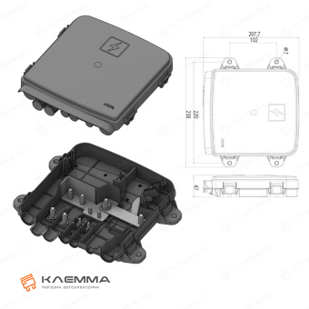 Распределительная коробка 2 MEGAVAL + 2 MIDIVAL - 5 MINIVAL и модуль (MTA). 0301865_40