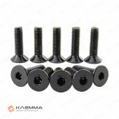 Винт М8х30 с потайной головкой вн.шестигранник (DIN 7991) нерж.сталь (A2) черный