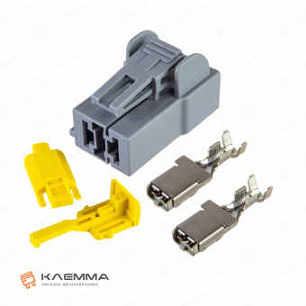 Разъем 2-контактный POWER мама с CPA (MTA) серый сечение 4.0-6.0 мм2. 4540345_KIT.12_01