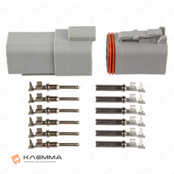 Разъем вп 6-контактный DT (Deutsch) 0.75-2.0 мм2. DT06-6_KIT.43_03