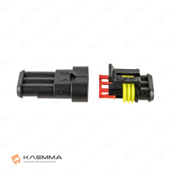 Разъем 3-контактный SUPERSEAL 1.5 папа (MTA). 3050127_04