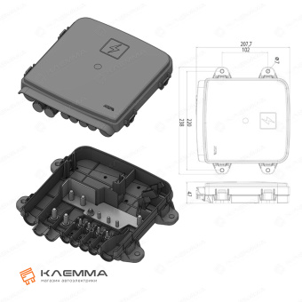 Распределительная коробка 2 MEGAVAL + 4 MIDIVAL - 5 MINIVAL и модуль (MTA). 0301873_40
