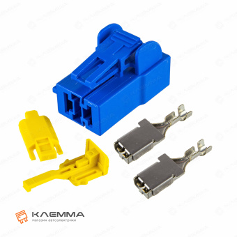 Разъем 2-контактный POWER мама с CPA (MTA) синий сечение 1.5-2.5 мм2. 4540315_KIT.11_01