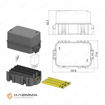 Корпус блока водонепроницаемого 30 MINIVAL или 10 MICRORELAY (MTA) без замков. 0301370_20