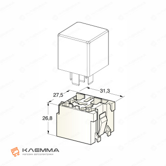 Держатель реле MINI наборный (MTA) с клеммами. 4410245_KIT_20