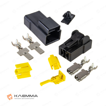 Разъем силовой 2-контактный POWER мама-папа (MTA) с CPA. 4540305_KIT2.2_05