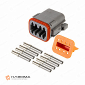 Разъем влагозащищенный 8-контактный DT "мама" (Deutsch) сечение 0.5-1.0 мм2