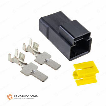 Разъем 2-контактный POWER папа (MTA) сечение 10.0-16.0 мм2. 4440400_KIT.23_01