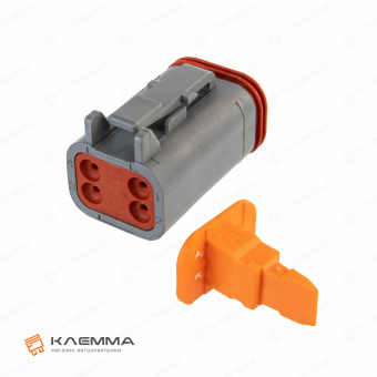 Корпус разъема DT 4-контактного с защелкой W4S мама (Deutsch). DT06-4S+W4S_04