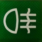Пиктограмма "Задняя противотуманная фара", цвет зеленый
