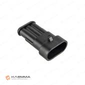 Корпус разъема влагозащищенного 3-контактного SUPERSEAL 1.5 "папа" (TE)