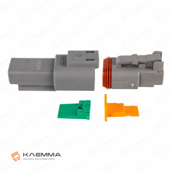 Корпус разъема DT 2-контактного с защелкой W2S мама (Deutsch). DT06-2S+W2S_05
