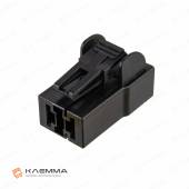Корпус разъема силового 2-контактного POWER "мама" (MTA) черный без замков