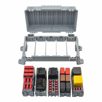 Рамка под модули 5-секционная с защелками с крышкой (MTA) комплект. 0301706_KIT_08