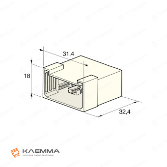 Разъем 6-контактный MULTIPLE 6.3 папа (MTA). 4410250_KIT_20