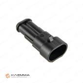 Корпус разъема влагозащищенного 2-контактного SUPERSEAL 1.5 "папа" (TE)