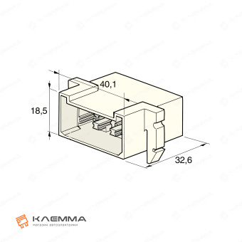 Разъем 8-контактный MULTIPLE 6.3 с фиксаторами папа (MTA). 4410290_KIT_20