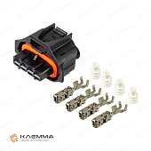 Разъем влагозащищенный 4-контактный "мама" (Bosch) сечение 1.5-2.5 мм2