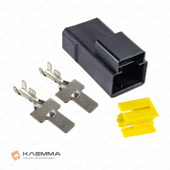 Разъем 2-контактный POWER папа (MTA) сечение 2.5-4.0 мм2. 4440400_KIT.21_01