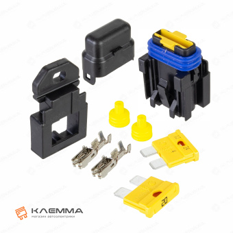 Держатель предохранителя UNIVAL 20А (MTA) с кронштейном и предохранителями. 0301320_KIT.2_01