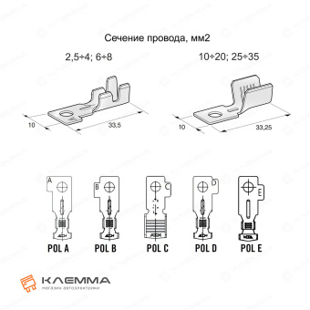 Клемма низ кольцевая MIDI M5 POL D (MTA) 10-20 мм2. 1705856_20