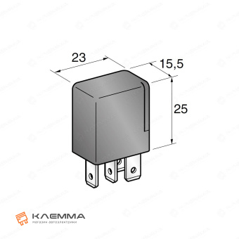 Реле MICRO 4-контактное 12В 20А (MTA). 0603010_20